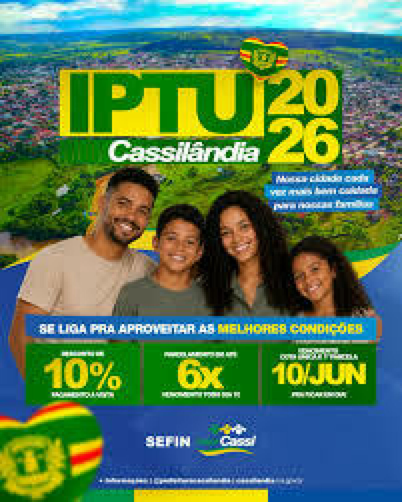 Ilustração da notícia Prazo para garantir 10% de desconto no IPTU 2026 termina nesta quarta-feira em Cassilândia da MS Todo dia
